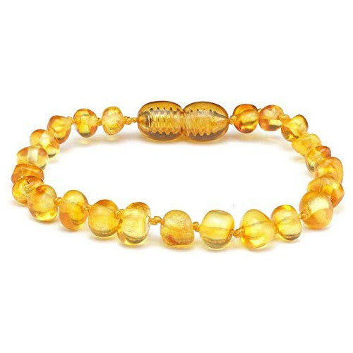 Pulseira Natural Baltic Ambar Mel Infantil 14cm 0
