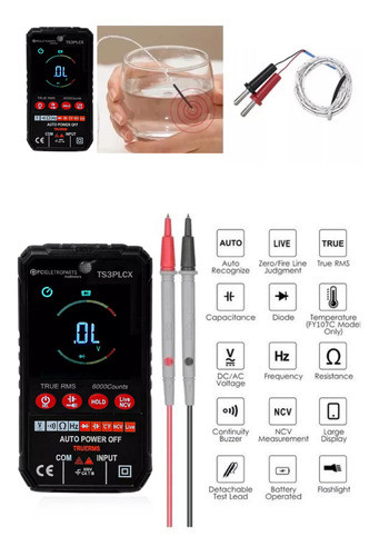 Multimetro Capacimetro Digital Profissional Ts3plcx 1