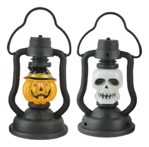 2 Luminaria Lampião Lampada Led Halloween Bruxa Caveira Deco 0