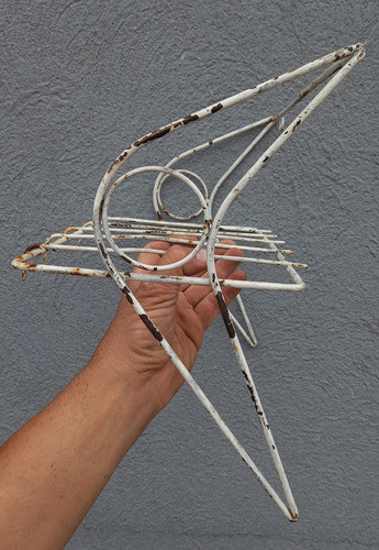 Antigua Repisa Escandinava Alambre - 38,8 X 23 X 33,5 Alto 1