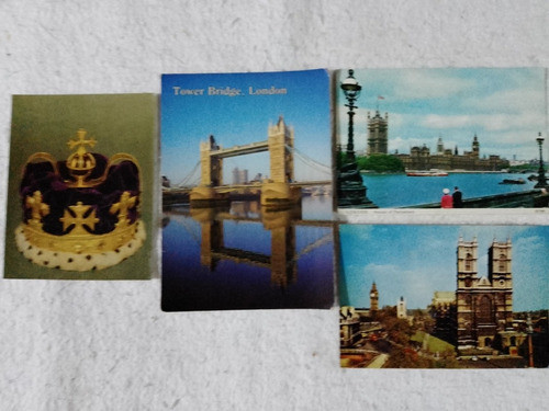 Postales De Londres: 2 Circuladas. Puente Abadía Parlamento 0