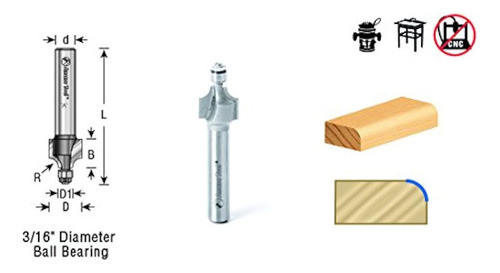 Amana Tool Mrr110 Miniatura 316 R Redondeado De Esquinas Con 1
