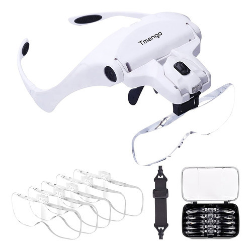 1.0-3.5 X Lupa Gafas Lente Luz Led Lupa Joyero Venda Lupa W3 0