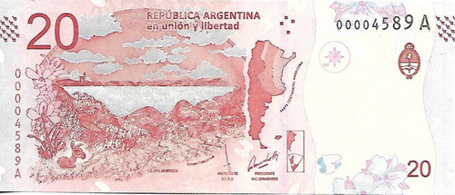 Billete $ 20 Guanaco Numero Bajo Sin Circular Palermo 0