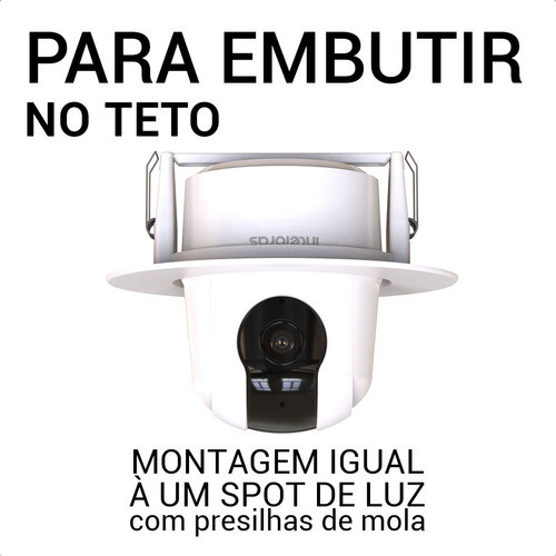 Suporte Embutir No Teto Compatível Câmera Intelbras Ime 360 1
