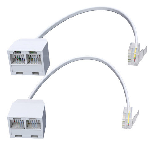 Divisores De Teléfono De Dos Vías Rj11  6p4c Paquete De 2 0