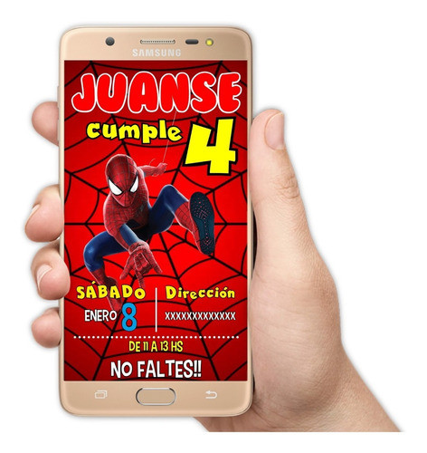 Invitaciones Digitales Personalizadas Spiderman 0