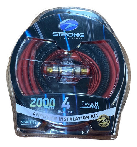 Kit De Cables Gauge 4 Para Potencias Hasta 2000 W St-5awg 0