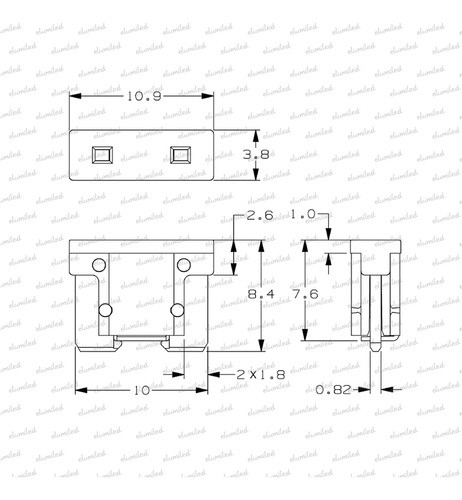 10 Mini Fusible Perfil Bajo 7.5a Automotor Mini Blade 11x4x8 1