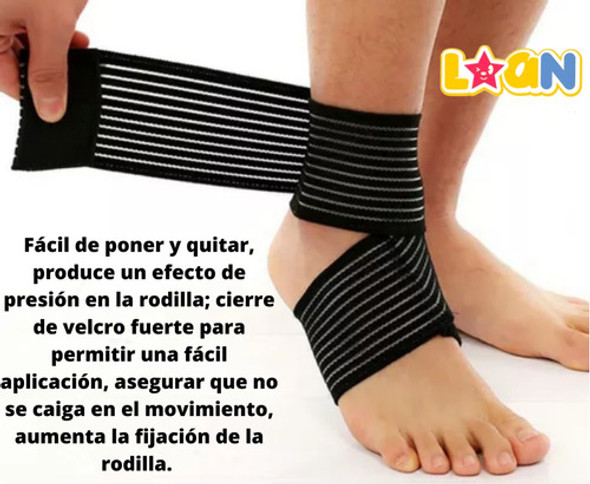Venda Elastica Compresion Codo Tobillo Muñeca Rodilla Pierna 1