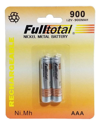 Pilas Recargables 3a Fulltotal 900mah Blister X 2 Oferta! 1