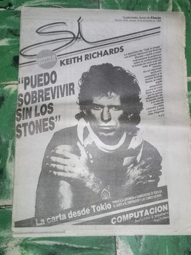 Suplemento * Si De Clarin * Los Rolling Stones * Año 1988 0