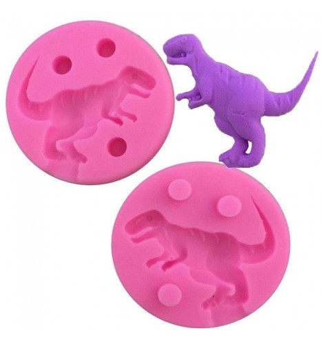 Molde De Silicone Dinossauro Barney T-rex Tiranossauro 0