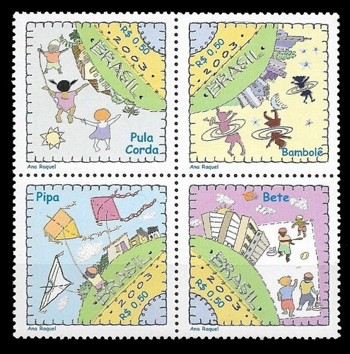 Juegos Infantiles - Brasil 2003 - Serie Mint - Yv 2845-48 0