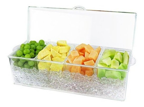 Estilo 4 Section Condiment On Ice Clear 0