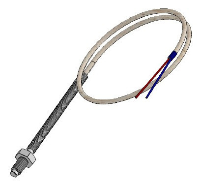 Termocupla Tipo J Modelo: Tornillo Rosca M6 Cable 1m 1