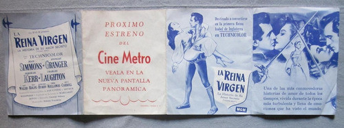 Antiguo Folleto Programa Del Cine Metro 0