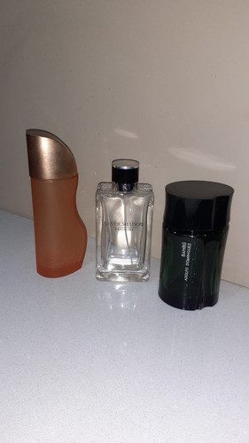 Lote X 3 Frascos Vacios De Perfumes Importados Para Hombre 0