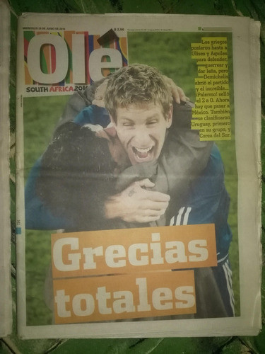 Diario  Deportivo * Ole * Maradona Y M Palermo - Año 2010 0