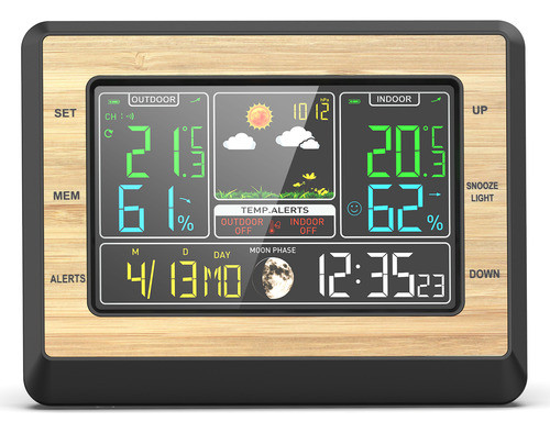 Temperatura Do Alarme Da Tela Do Higrotermógrafo, Cor, Hora, 1