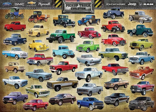 Puzzle X 1000 Piezas Rompecabezas Camionetas Pickup 0
