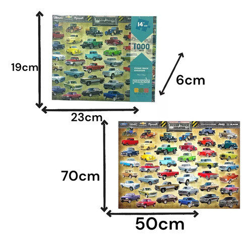 Puzzle X 1000 Piezas Rompecabezas Camionetas Pickup 1