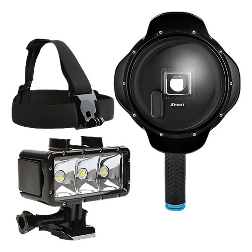 Bajo El Agua 6  Puerto Domo Lente + Buceo Led Video Light + 0