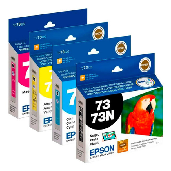 Pack 4 Colores Cartucho De Tinta Original Para Epson Cx5900 0