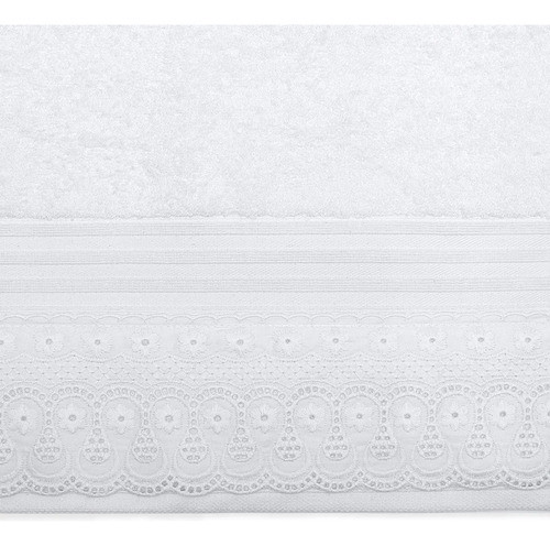 Toalha De Rosto Fio Egipcio Renda Buettner Renascença Branco 1