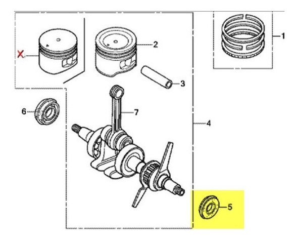 Reten Cigüeñal (10x20x5) Umk 435 Original Genamax. 1