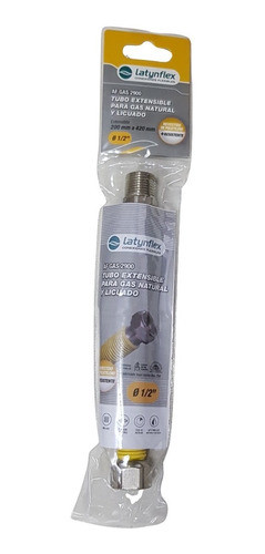 Flexible Aprobado P/gas 1/2 Extensible 20cm A 42cm Revestido 1