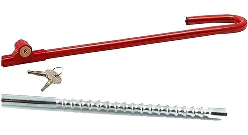 Trava De Pedal E Volante Modelo Universal Com Chave Tetra 1