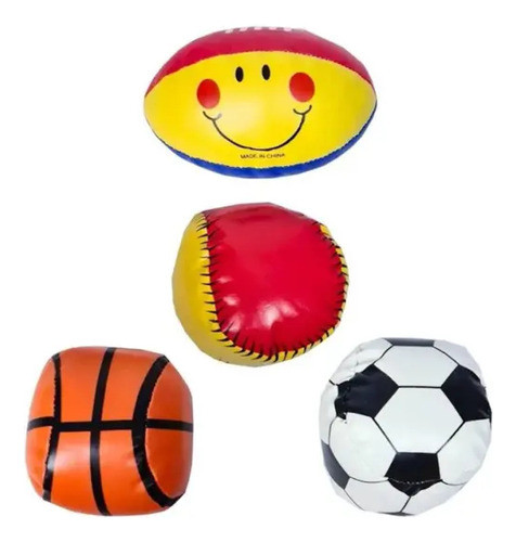 Bola Esportiva Mini 4 Peças Infantil Macia E Leve Divertida 1