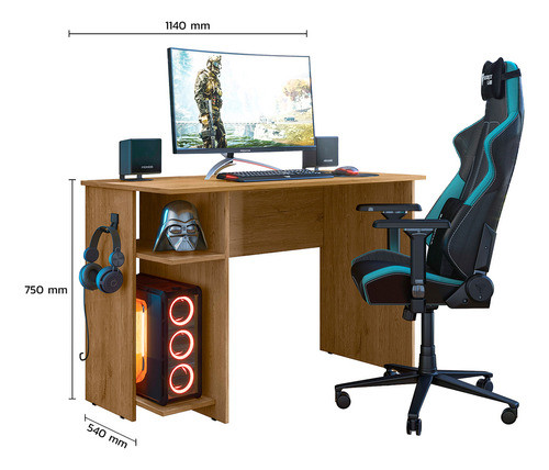 Mesa P/ Escritorio E Gamer Freijo Toq 1