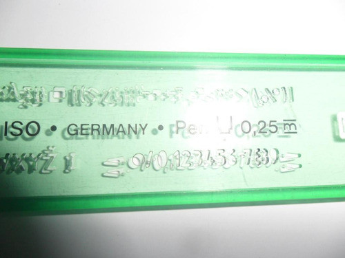 Letrografo Plantilla 662/2,5 Faber Castell Hs Germany  0,25 1