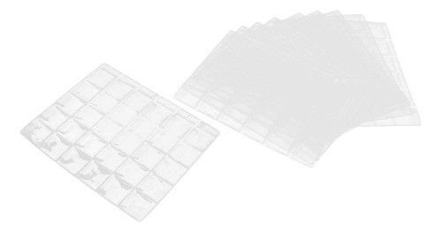 . 10 Folhas De 300 Bolsos, Páginas De Álbum, Moedas, 0