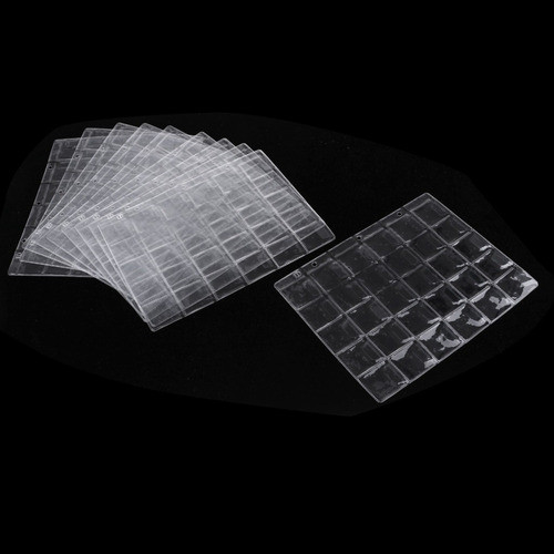 . 10 Folhas De 300 Bolsos, Páginas De Álbum, Moedas, 1