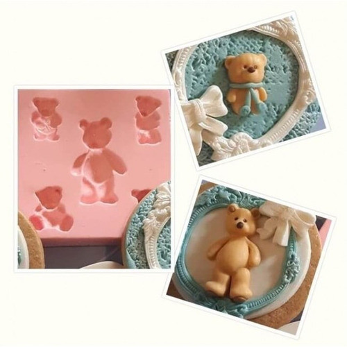 Molde De Silicone Varios Ursos  Para Decorar 0