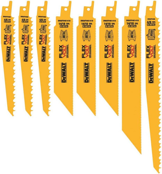 Hojas De Sierra Alternante Dewalt Dwafv48set Flexvolt 8 U. 0