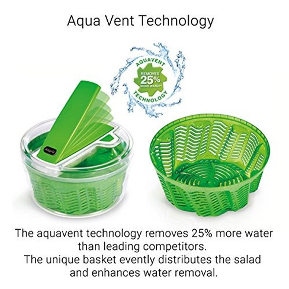 Zyliss Spinner De Ensalada Seca Rápida, Grande, Verde 1 Zyliss Spinner De Ensalada Seca Rápida, Grande, Verde 1