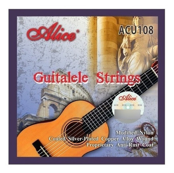 Encordado Para Guitalele Nylon Blanco Entorchado Cuota 0