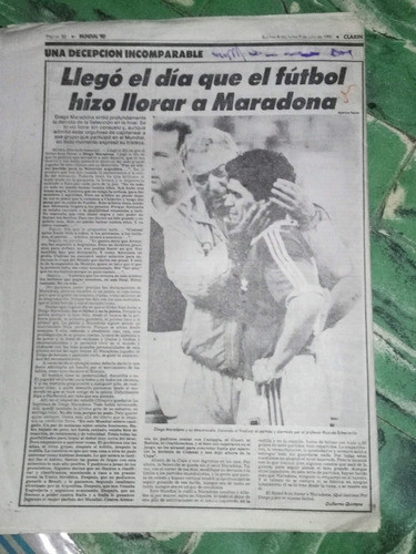 Clarin Deportivo  Mundial Italia 90 - Argentina Sub Campeon 1