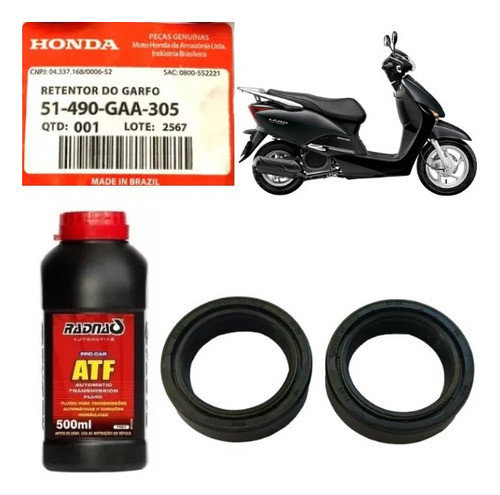 Jogo De Retetor De Bengala E Oleo Atf  Honda Lead 110 2009 0