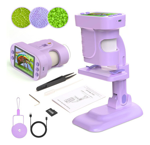 Microscopio Digital Para Niños De 7 Cm Con Zum De 300x 0
