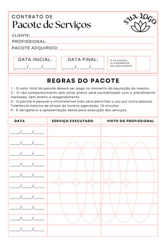 Contrato Pacote Serviços Manicure Estética Depilação Persona 1