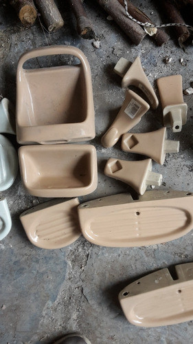 Accesorios Marron Baño Loza Embutir Jabonera Toallero Percha 0