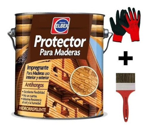 Protector De Madera Elbex 3.6l Exterior Interior Roble Oscur 0
