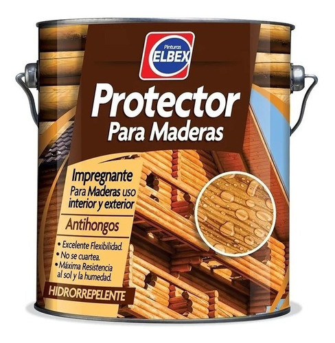 Protector De Madera Elbex 3.6l Exterior Interior Roble Oscur 1