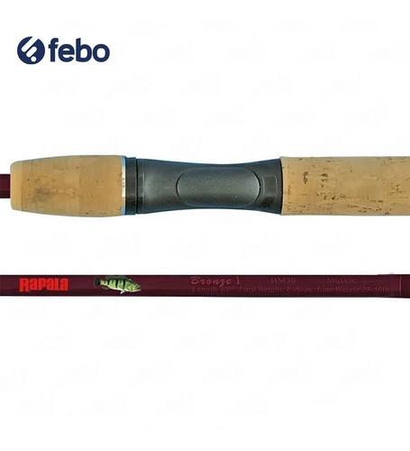 Caña De Pescar Rapala Bronze I Cast Carbon 1.65mts 1tr Febo 1