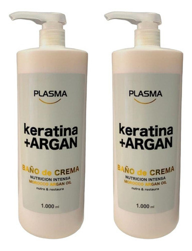 Baño De Crema Morocco Argan Oil Plasma 2 Unidades 1000ml 0